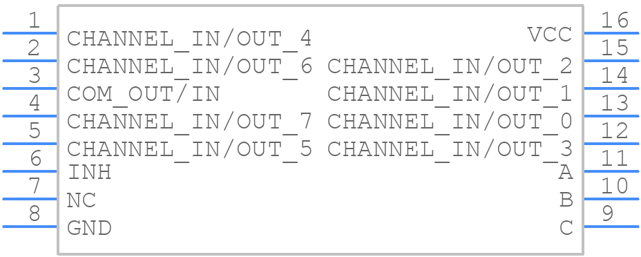 M74HC4851YTTR - STMicroelectronics - PCB symbol