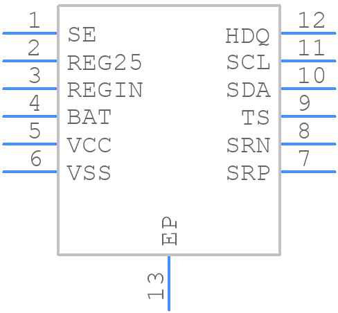 BQ27542DRZR-G1 - Texas Instruments - PCB symbol