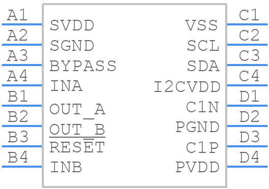 LM48823TL/NOPB - Texas Instruments - PCB symbol