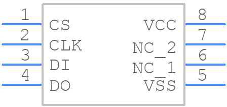 93LC66A/SN - Microchip - PCB symbol