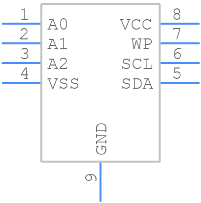 CAT24C256HU4IGT3 - onsemi - PCB symbol
