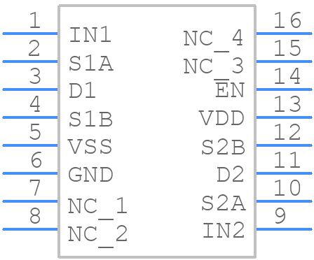 ADG1636BRUZ - Analog Devices - PCB symbol