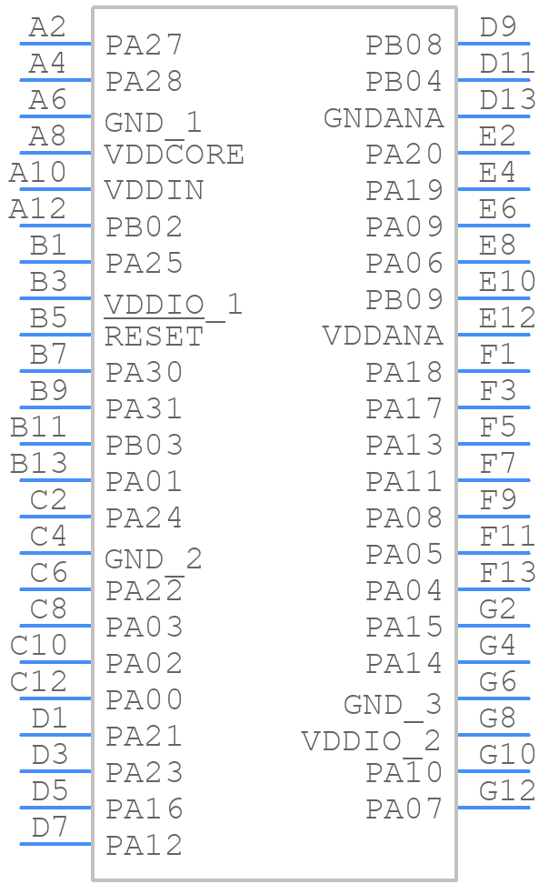ATSAMD21G18A-UUT - Microchip - PCB symbol