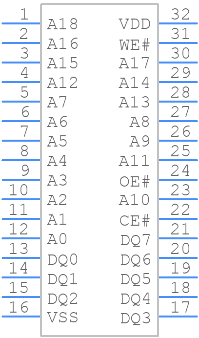 SST39SF040-70-4C-PHE - Microchip - PCB symbol