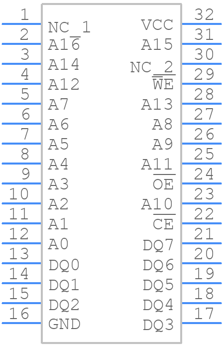 DS1245Y-100+ - Analog Devices - PCB symbol