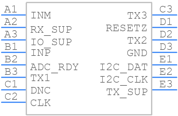 AFE4404YZPR - Texas Instruments - PCB symbol
