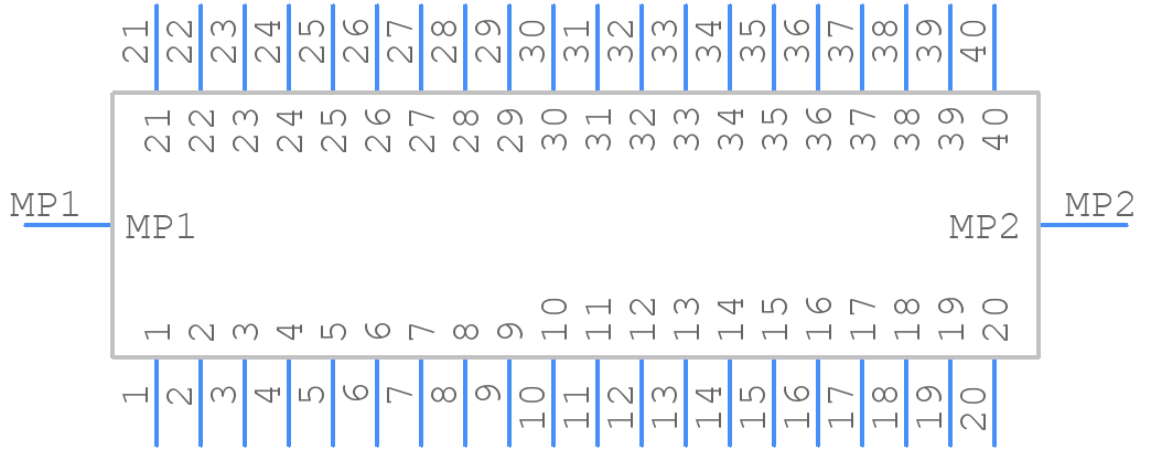 FX20-40P-0.5SV20 - Hirose - PCB symbol
