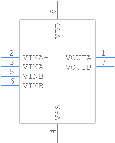 MCP6002T-I/SN - Microchip - PCB symbol