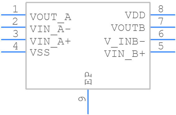 MCP6002T-E/MC - Microchip - PCB symbol