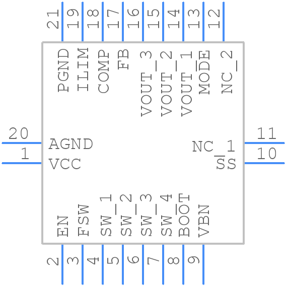 TPS61088RHLR - Texas Instruments - PCB symbol