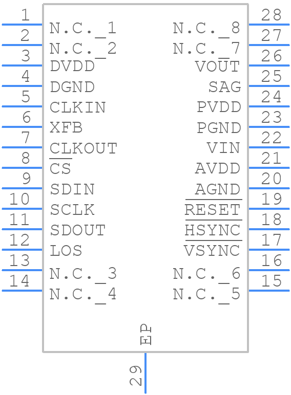 MAX7456EUI+ - Analog Devices - PCB symbol