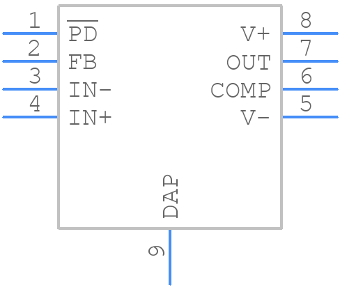 LMH6629SD/NOPB - Texas Instruments - PCB symbol