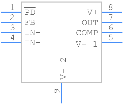 LMH6629SDX/NOPB - Texas Instruments - PCB symbol