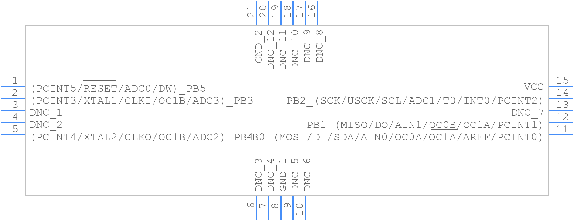ATTINY25V-10MF - Microchip - PCB symbol