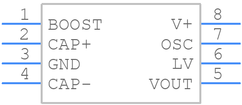 ICL7660EPA+ - Analog Devices - PCB symbol