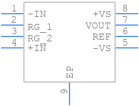 INA826AIDRGR - Texas Instruments - PCB symbol