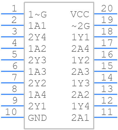 MM74HC244WM - onsemi - PCB symbol