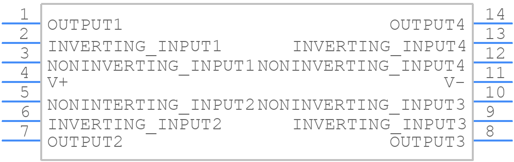 LMC6484IN/NOPB - Texas Instruments - PCB symbol