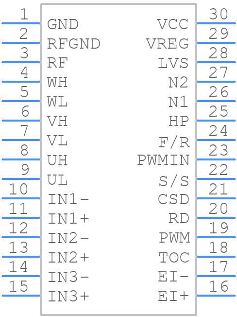 LB11696V-TLM-E - onsemi - PCB symbol