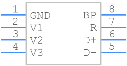 CHY100D - Power Integrations - PCB symbol