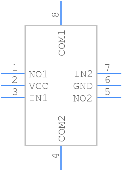 TS5A21366RSER - Texas Instruments - PCB symbol