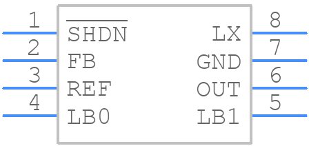 MAX757CSA+ - Analog Devices - PCB symbol