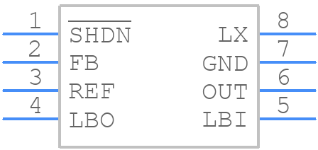 MAX757ESA+ - Analog Devices - PCB symbol