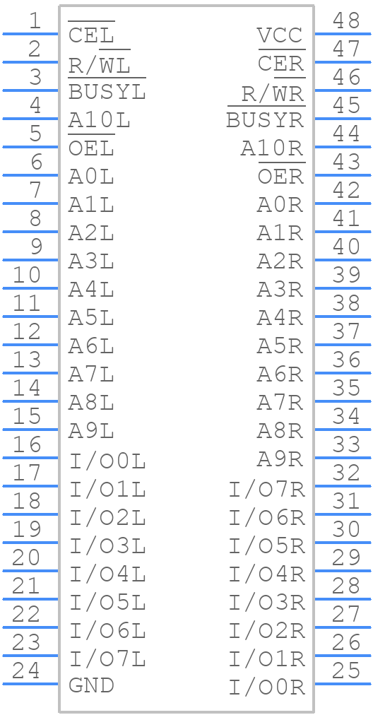 7132LA55PDGI - Renesas Electronics - PCB symbol