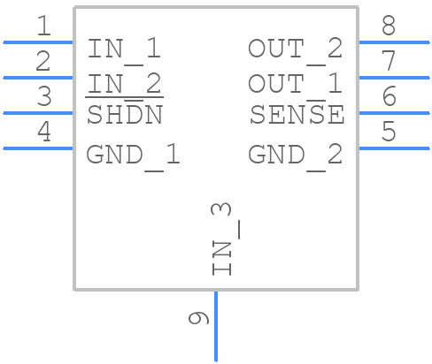 LT3015IDD-3.3#PBF - Analog Devices - PCB symbol