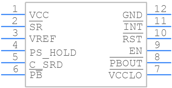 STM6601CM2DDM6F - STMicroelectronics - PCB symbol