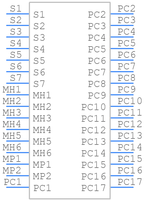 N7G24-A0B2RB-10-0HT - 3M - PCB symbol