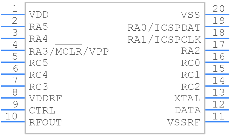PIC16LF1824T39A-I/ST - Microchip - PCB symbol