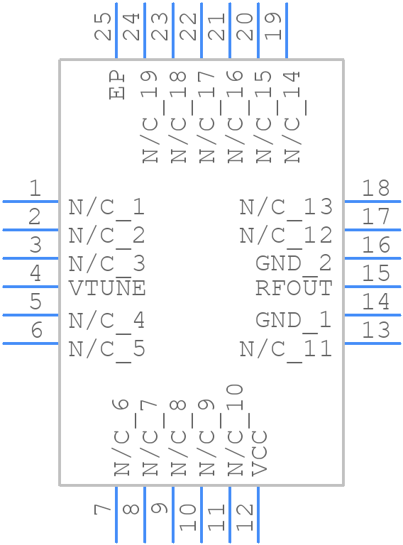 HMC733LC4BTR - Analog Devices - PCB symbol