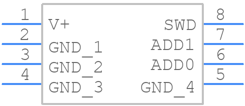 TMP141AIDGKTG4 - Texas Instruments - PCB symbol