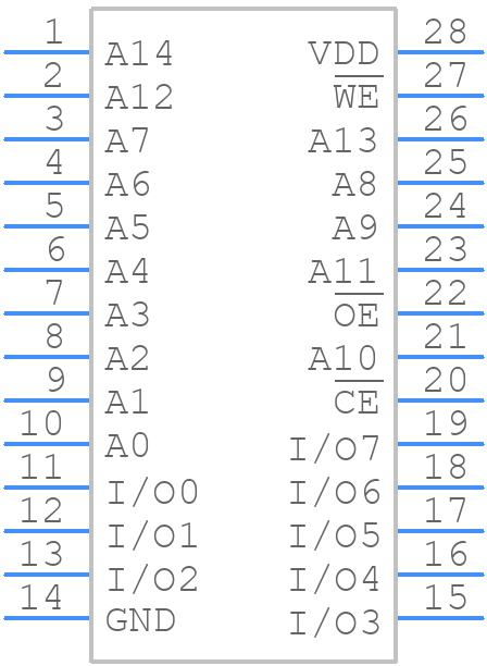 IS62LV256AL-45ULI - Integrated Silicon Solution Inc. - PCB symbol