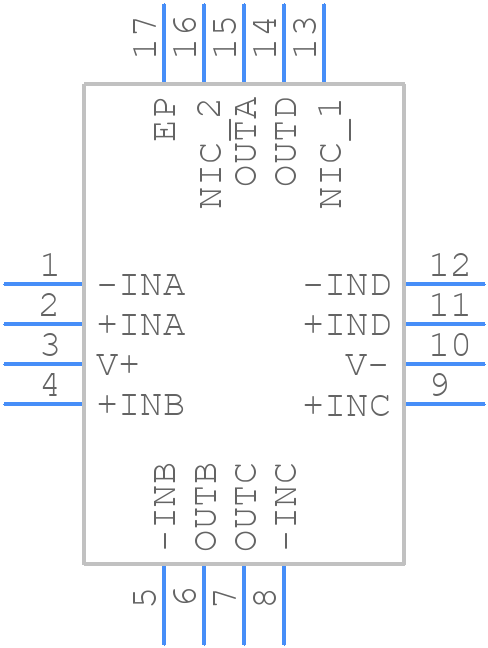 ADA4096-4ACPZ-R7 - Analog Devices - PCB symbol