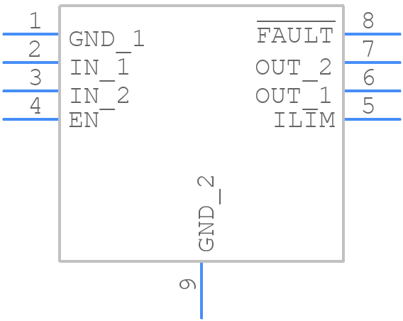 TPS2557DRBT - Texas Instruments - PCB symbol