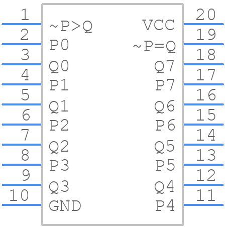 SN74HC682DW - Texas Instruments - PCB symbol