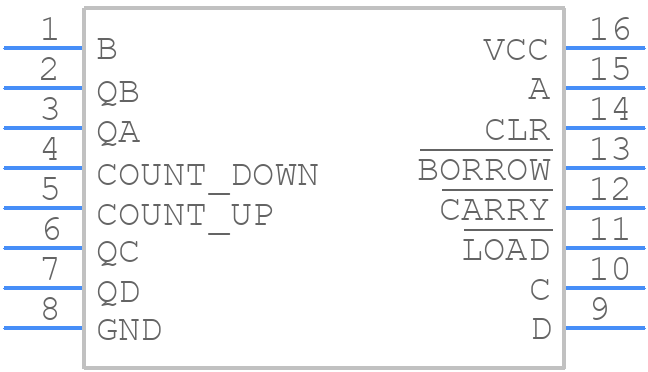 TC74HC193AF(F) - Toshiba - PCB symbol