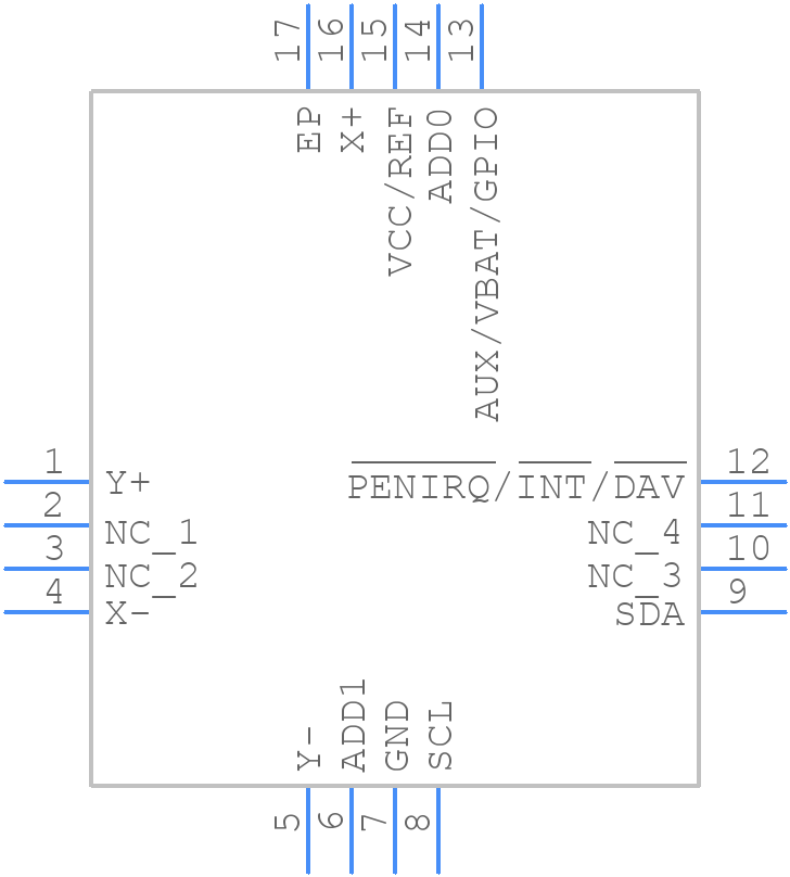 AD7879-1WACPZ-RL7 - Analog Devices - PCB symbol
