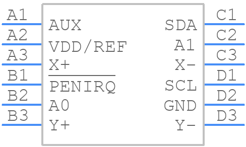 TSC2007IYZGR - Texas Instruments - PCB symbol