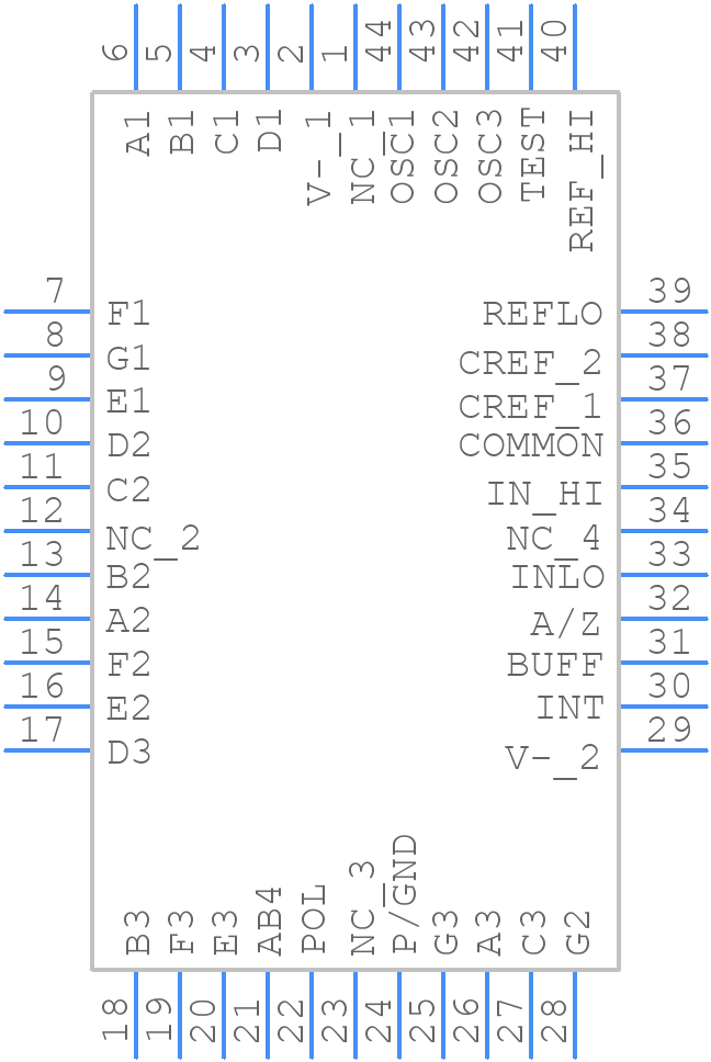 ICL7106CQH+D - Analog Devices - PCB symbol
