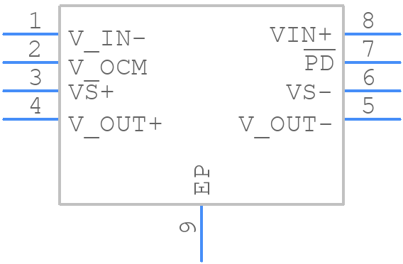 THS4505DGN - Texas Instruments - PCB symbol