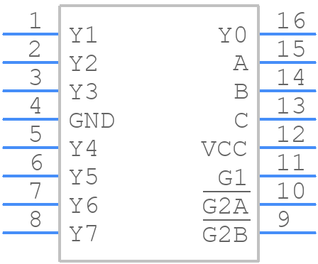 74AC11138PW - Texas Instruments - PCB symbol