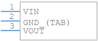 MCP1825S-3302E/AB - Microchip - PCB symbol