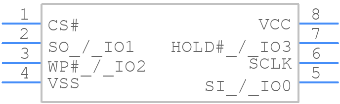 S25FL116K0XMFI041 - Spansion - PCB symbol