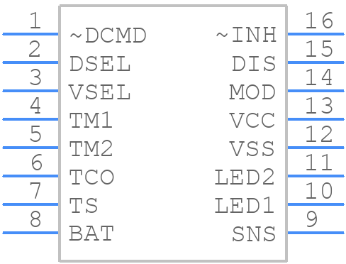 BQ2004HSN - Texas Instruments - PCB symbol