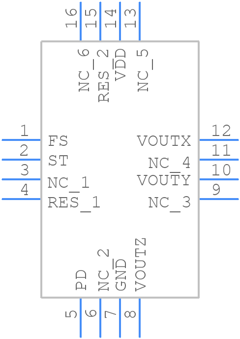 LIS344ALHTR - STMicroelectronics - PCB symbol