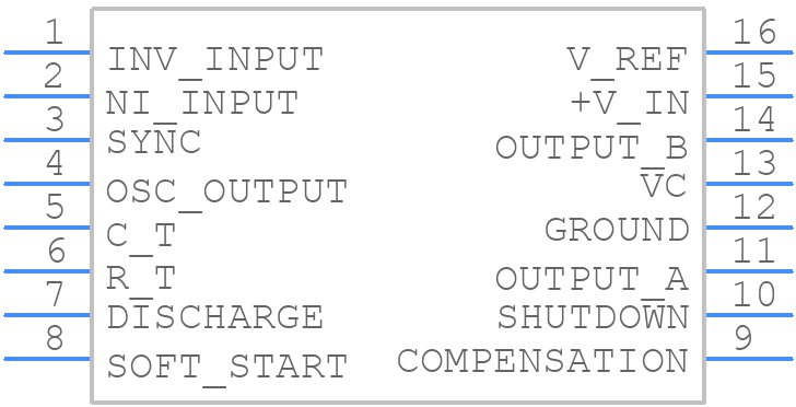 UC3525ANG4 - Texas Instruments - PCB symbol