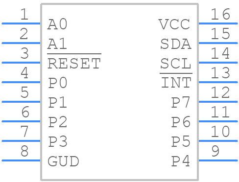 TCA9538DBR - Texas Instruments - PCB symbol